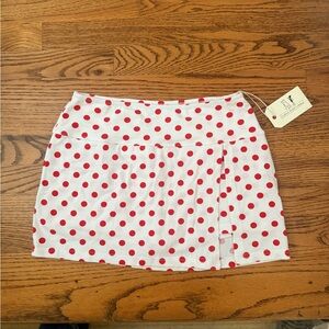 NWT Fashion Brand Company Red Polka Dot Mini Skort